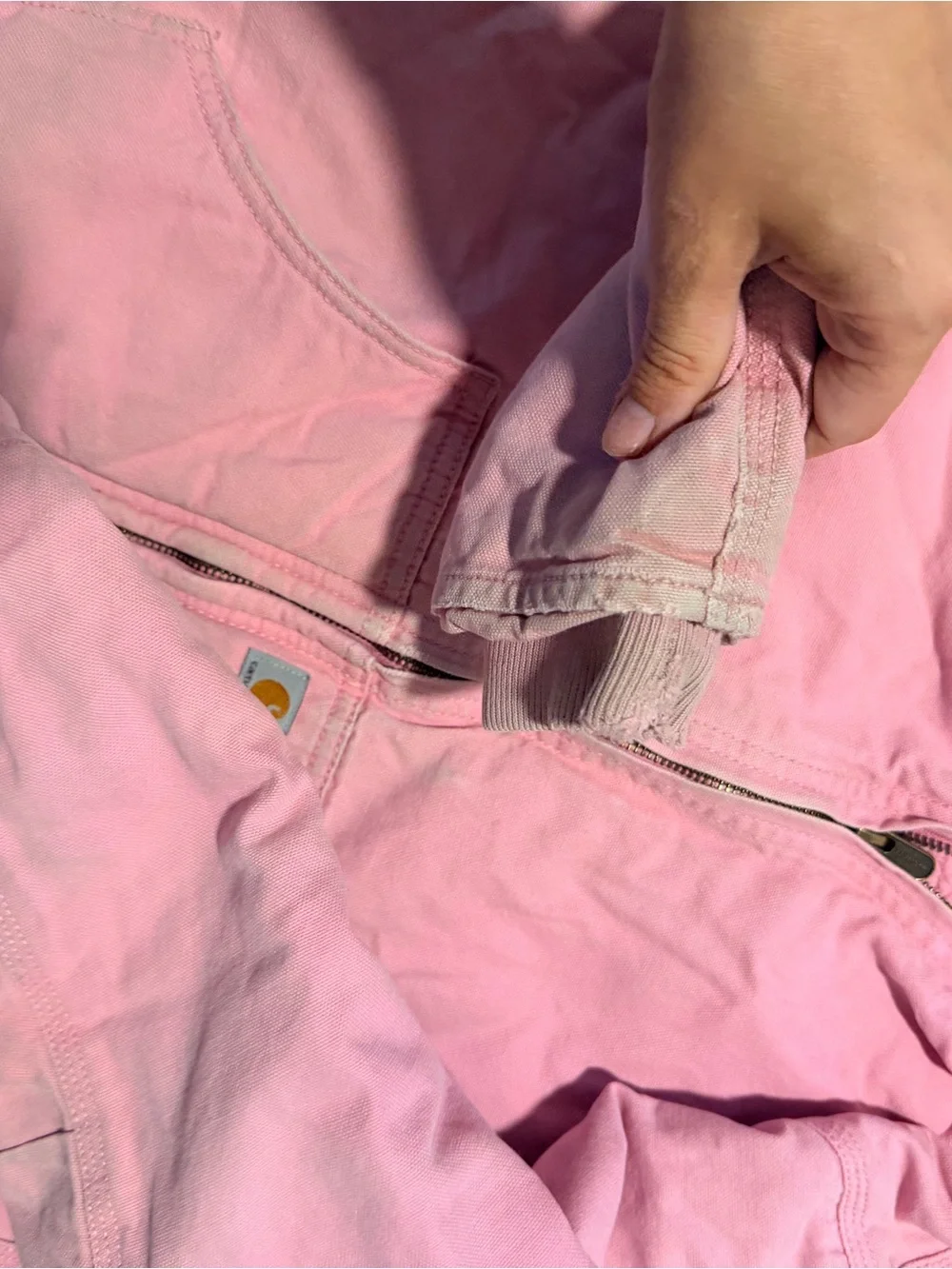 Carhartt Pink Hooded Sherpa-Lined Kids Jacket